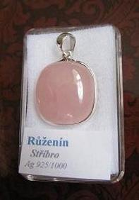 RŮŽENÍN PŘÍVĚSEK STŘÍBRO č. 3