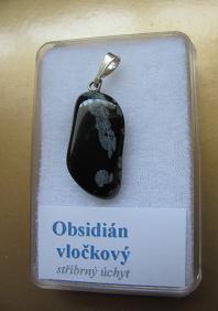 OBSIDIÁN VLOČKOVÝ PŘÍVĚSEK č. 2